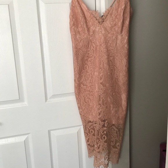 Bardot Rose Lace Pencil Dress - Picture 3 of 9